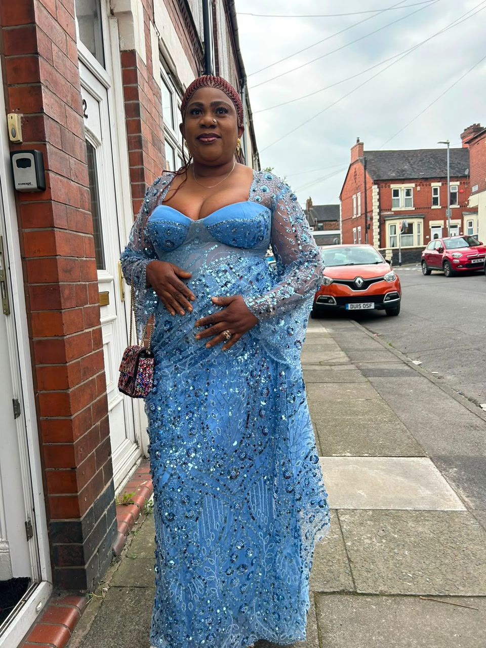 Corset with beaded lace